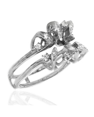 2 Row Diamond Split Shank Ring Guard
