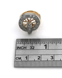 Diamond Wheel Spinner Ring in Gold