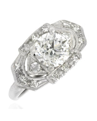 GIA Certified Round Brilliant Cut Diamond Solitaire Ring in Platinum