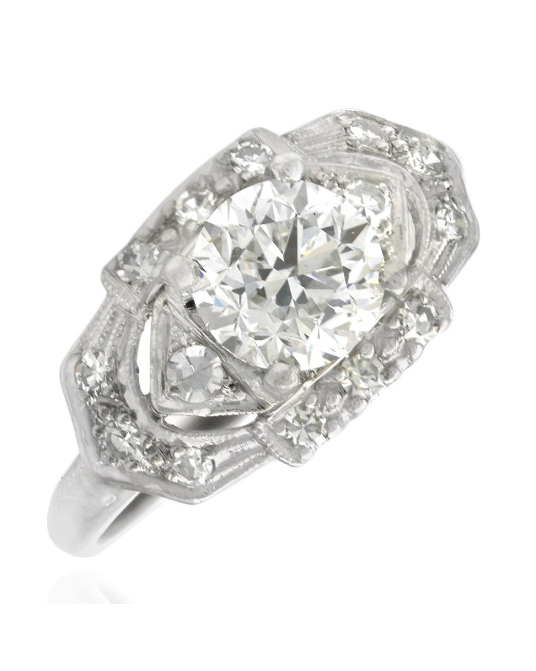 GIA Certified Round Brilliant Cut Diamond Solitaire Ring in Platinum