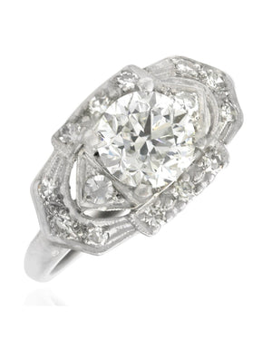 GIA Certified Round Brilliant Cut Diamond Solitaire Ring in Platinum