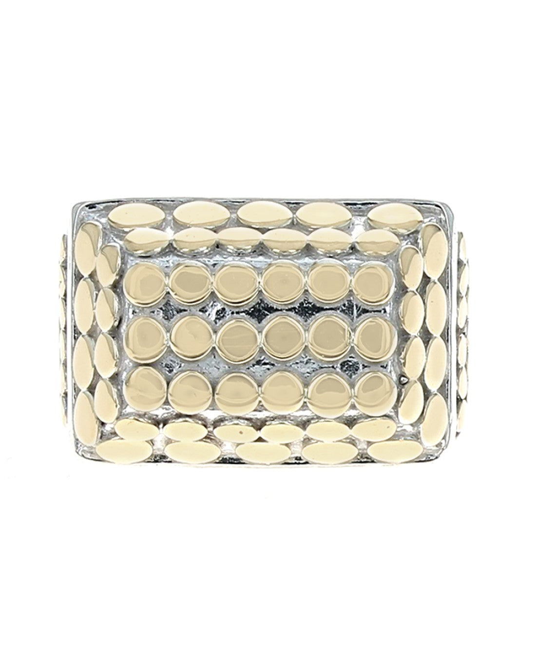 John Hardy Dots Rectangular Top Dome Ring