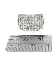 Wide Diamond Pave Tapered Band