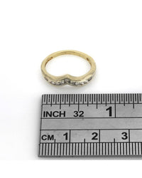 Diamond Chevron Ring in Yellow Gold