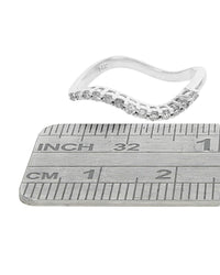 Diamond Wave Ring in White Gold