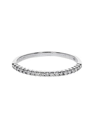 Diamond Thin Wedding Band in White Gold