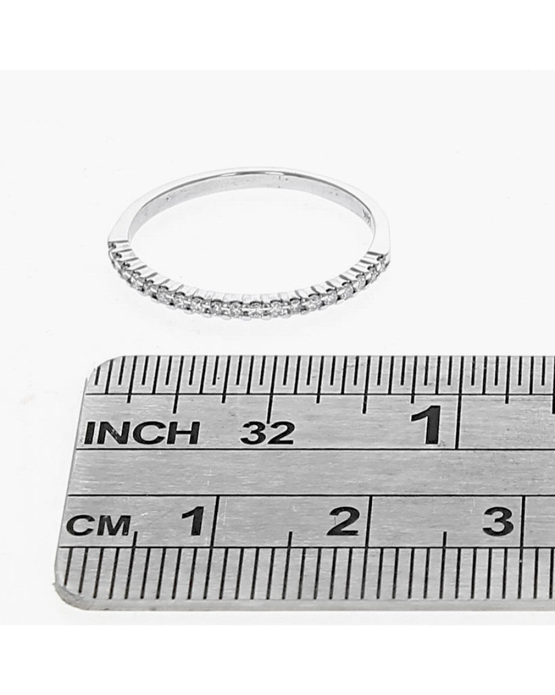 Diamond Thin Wedding Band in White Gold
