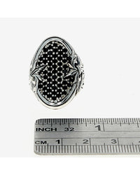 Scott Kay Black Sapphire Concave Ring in Silver