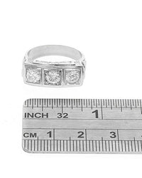 European Diamond Horizontal Vintage Ring
