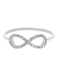 Diamond Infinity Ring in White Gold