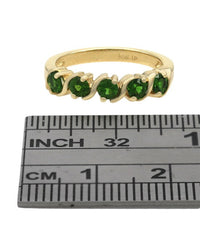 Tsavorite S Motif Ring in Yellow Gold