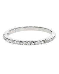 Diamond Thin Band Ring in White Gold