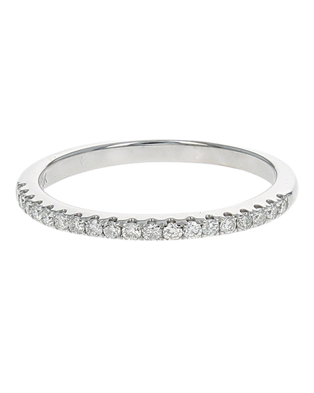 Diamond Thin Band Ring in White Gold