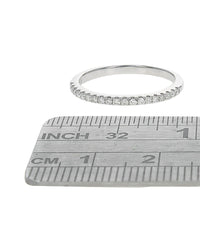 Diamond Thin Band Ring in White Gold