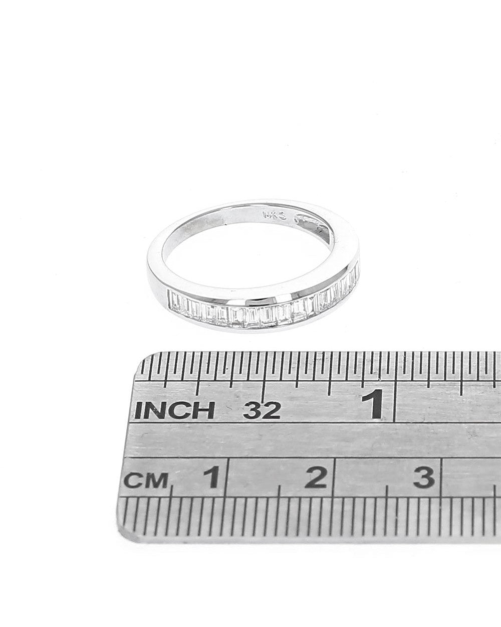 Diamond Tapered Ring in White Gold