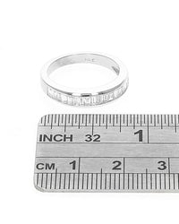 Diamond Tapered Ring in White Gold