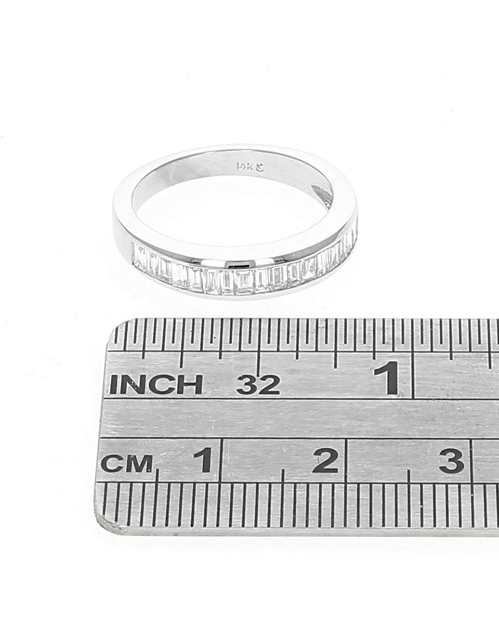 Diamond Tapered Ring in White Gold