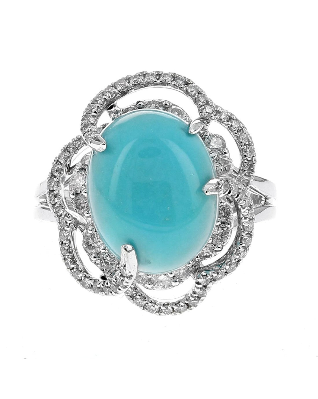 Effy Synthetic Turquoise Cabochon and Diamond Ring
