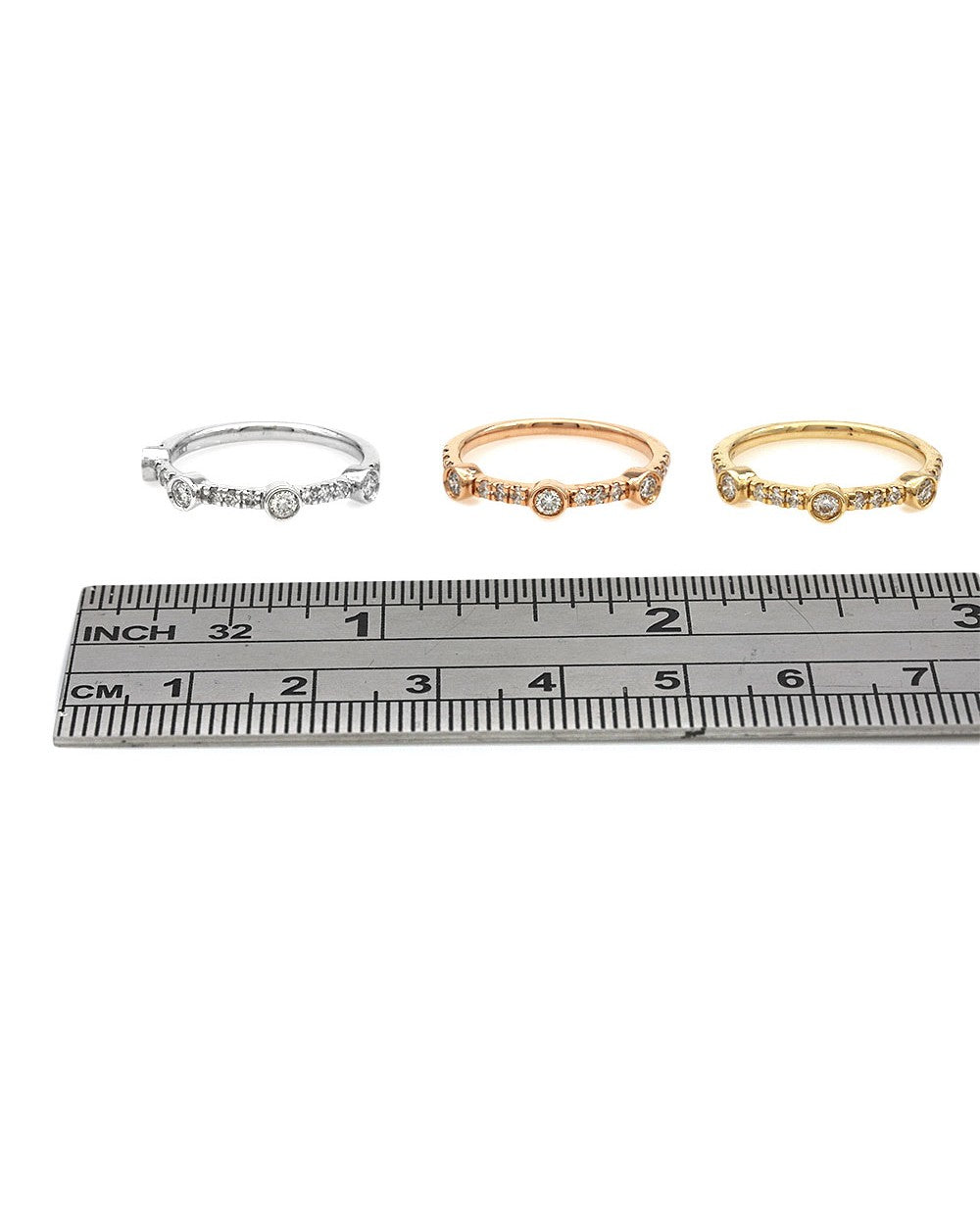 Trio of Diamond Stack Rings