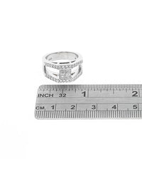 Princess and Round Diamond Split Shank Ring