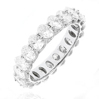 Oval Diamond Eternity Band in 18K White Gold
