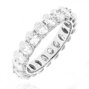 Oval Diamond Eternity Band in 18K White Gold