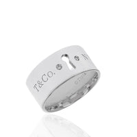 Tiffany & Co. Diamond Keyhole Band in Silver