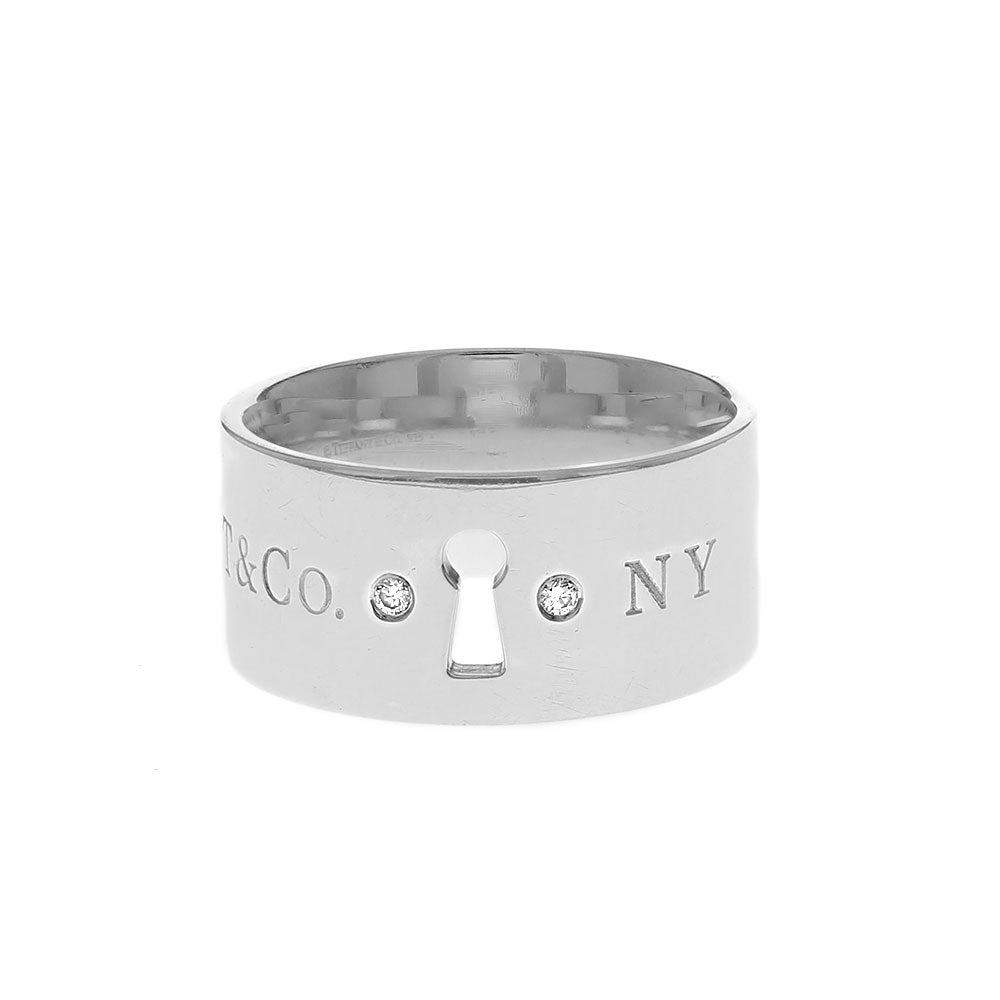 Tiffany & Co. Diamond Keyhole Band in Silver
