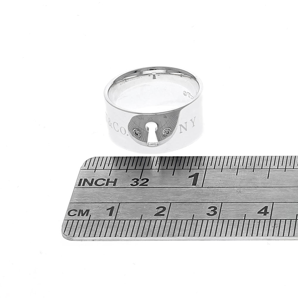 Tiffany & Co. Diamond Keyhole Band in Silver