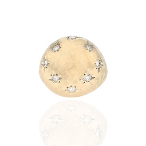 Diamond Dome Ring in Yellow Gold