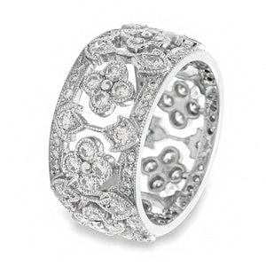 Pave Diamond Eternity Band in Gold
