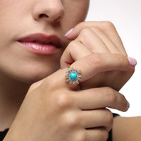 Solstice Turquoise and Diamond Ring