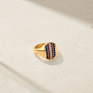 Leandra's Patriotic Signet Ring