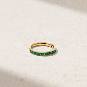 Baguette Emerald Thread Ring