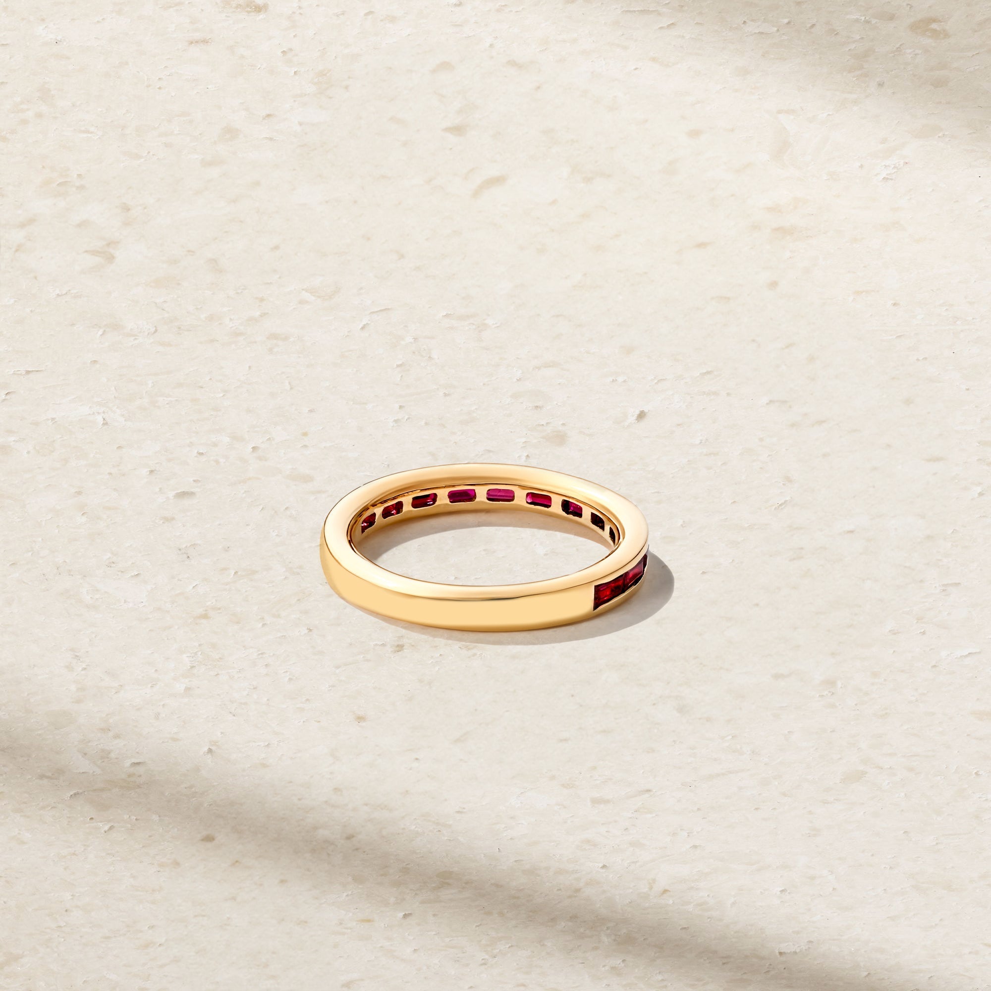 Baguette Ruby Thread Ring