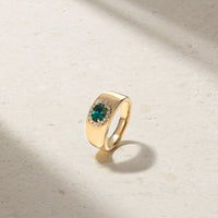 Heirloomed Oval Alexandrite Cigar Band