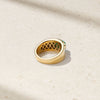 Heirloomed Cabochon Oval Emerald Cigar Band