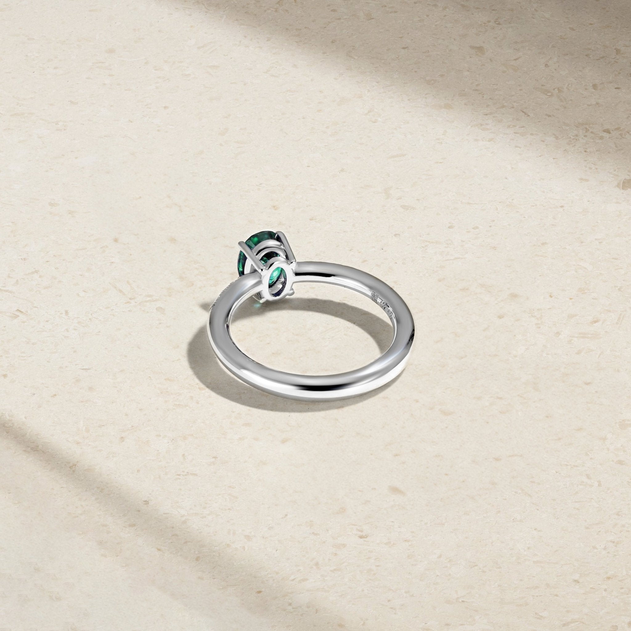 Celeste Alexandrite and Diamond Ring