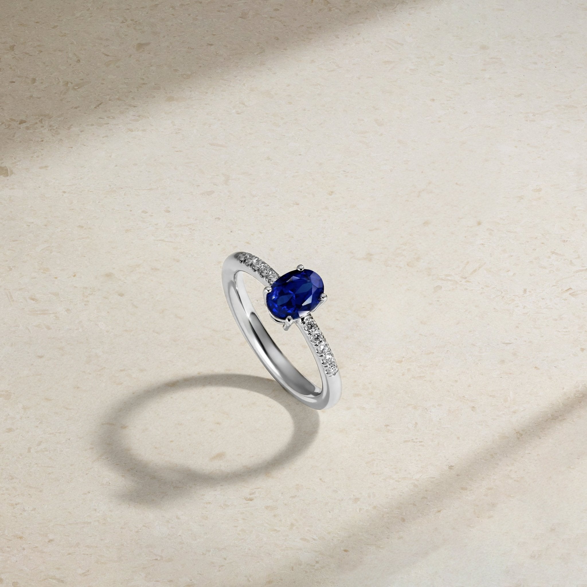 Celeste Sapphire and Diamond Ring