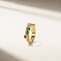 Riva Crest Emerald Ring