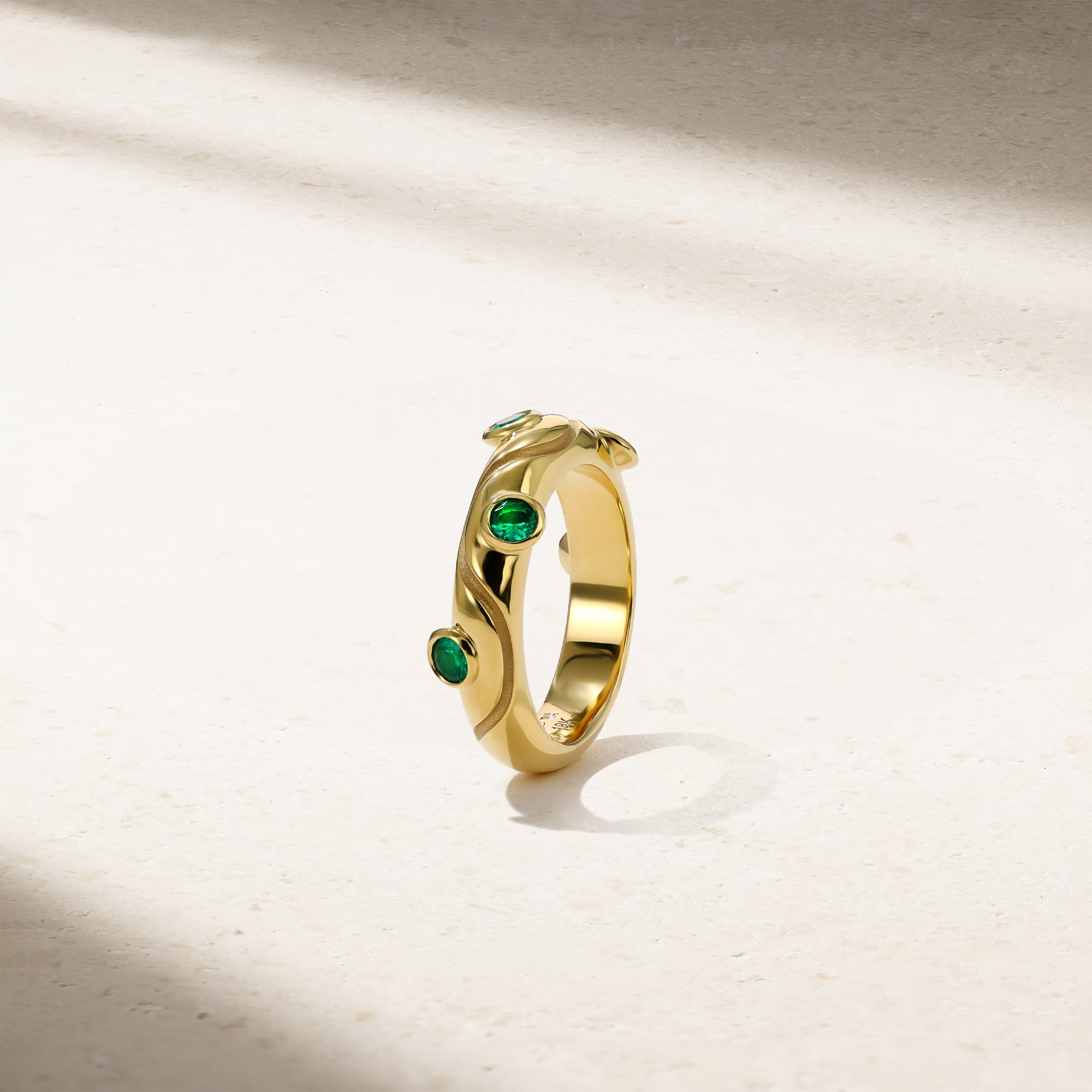 Riva Crest Emerald Ring