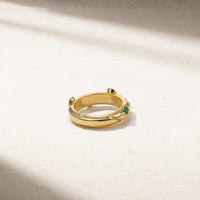 Riva Crest Emerald Ring