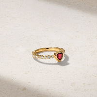 Bubbly Dilara Ruby and Diamond Ring