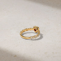 Bubbly Dilara Ruby and Diamond Ring
