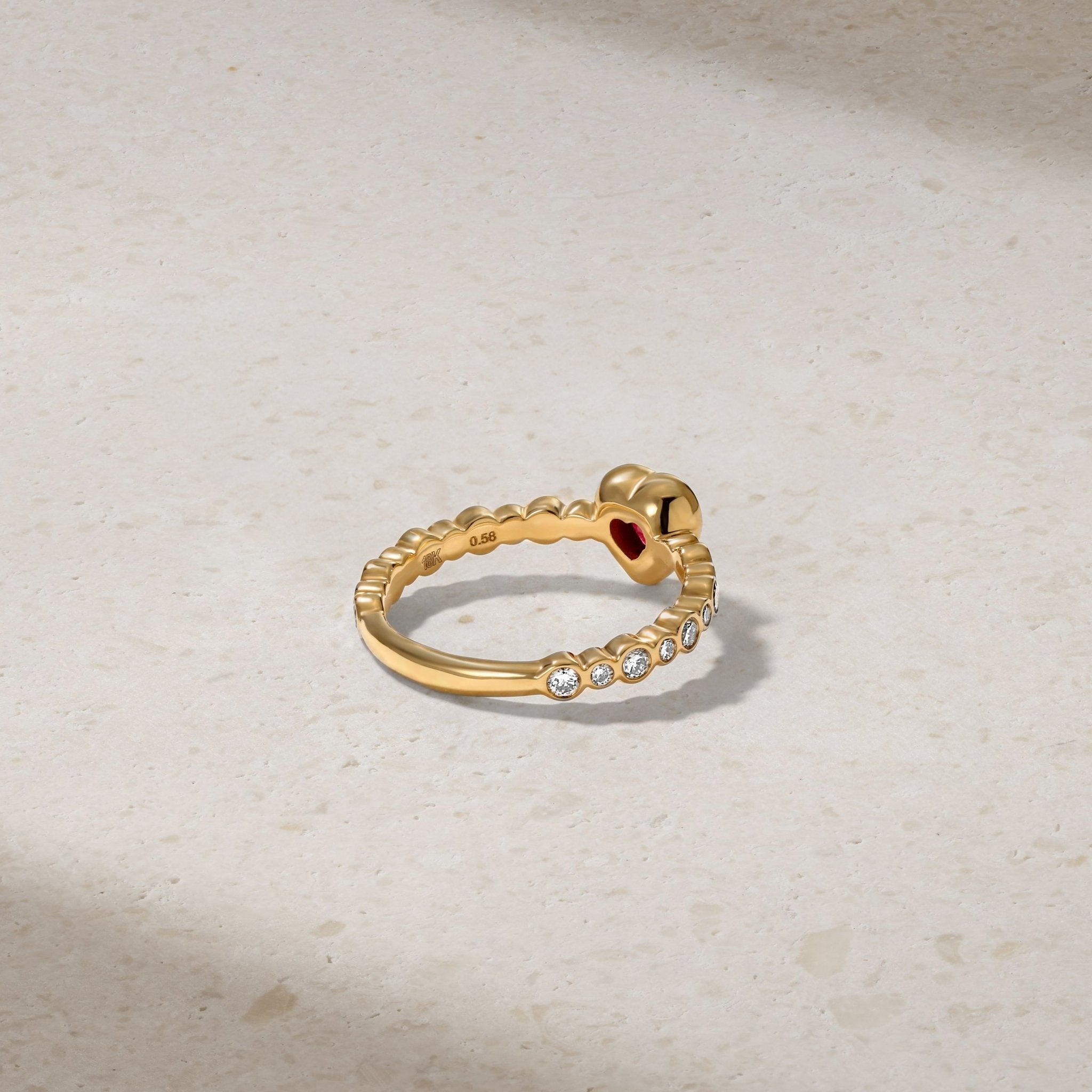 Bubbly Dilara Ruby and Diamond Ring
