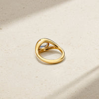 Fluid Evil Eye Moonstone Ring