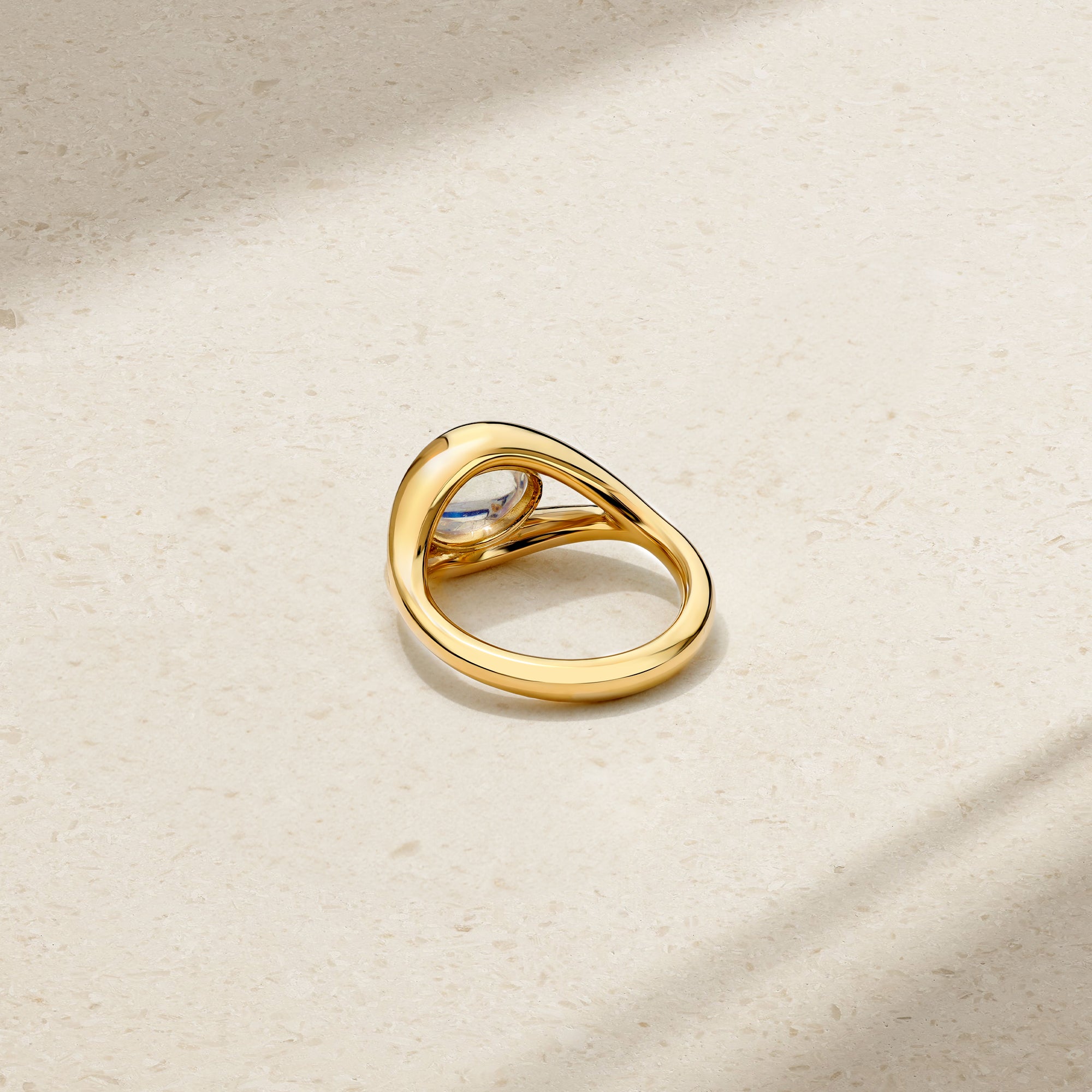 Fluid Evil Eye Moonstone Ring
