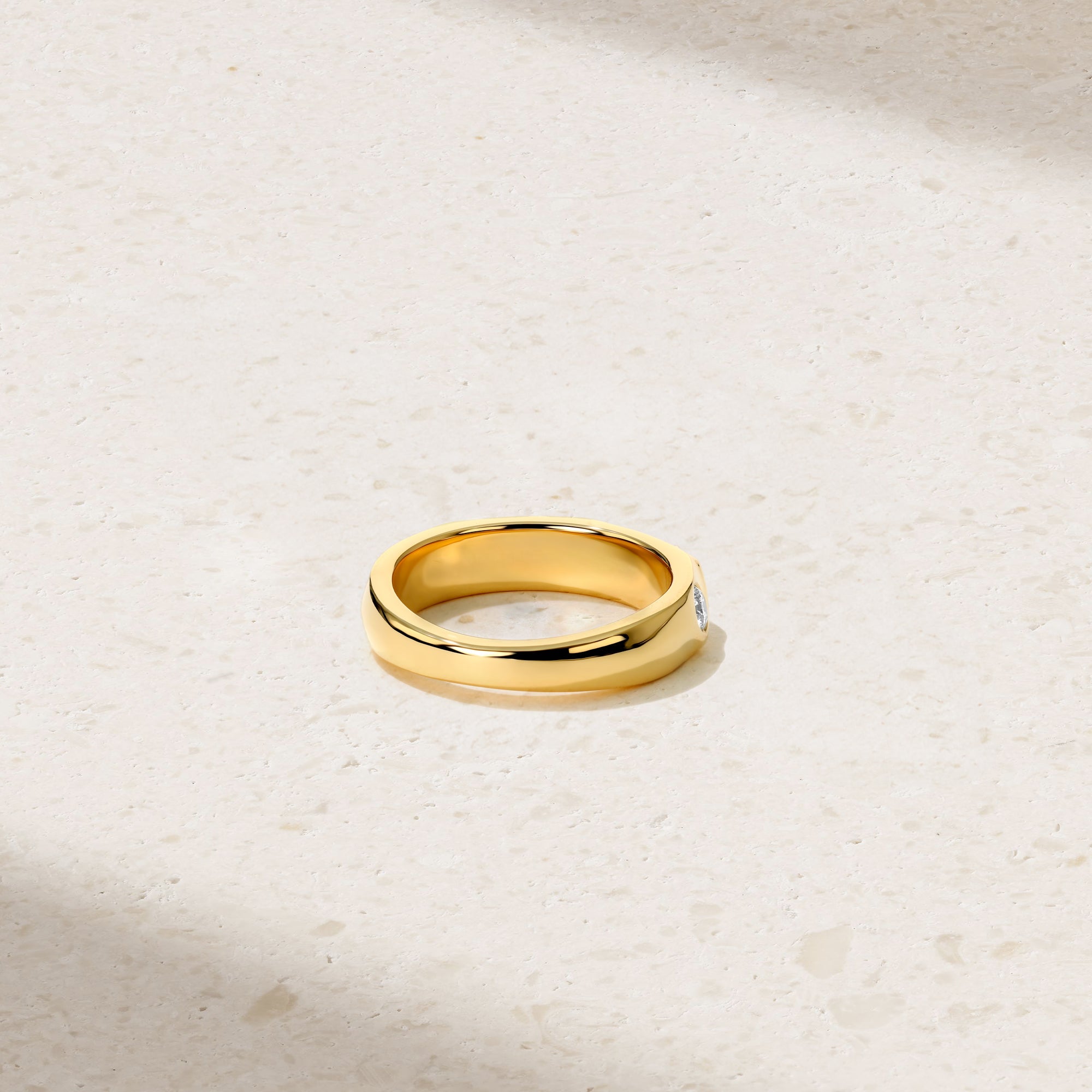 Sculpted Diamond Wave Ring