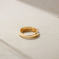 Sculpted Sapphire Wave Ring