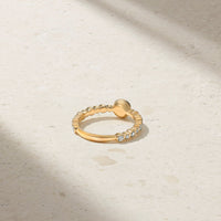 Bubbly Crescendo Ruby and Diamond Ring